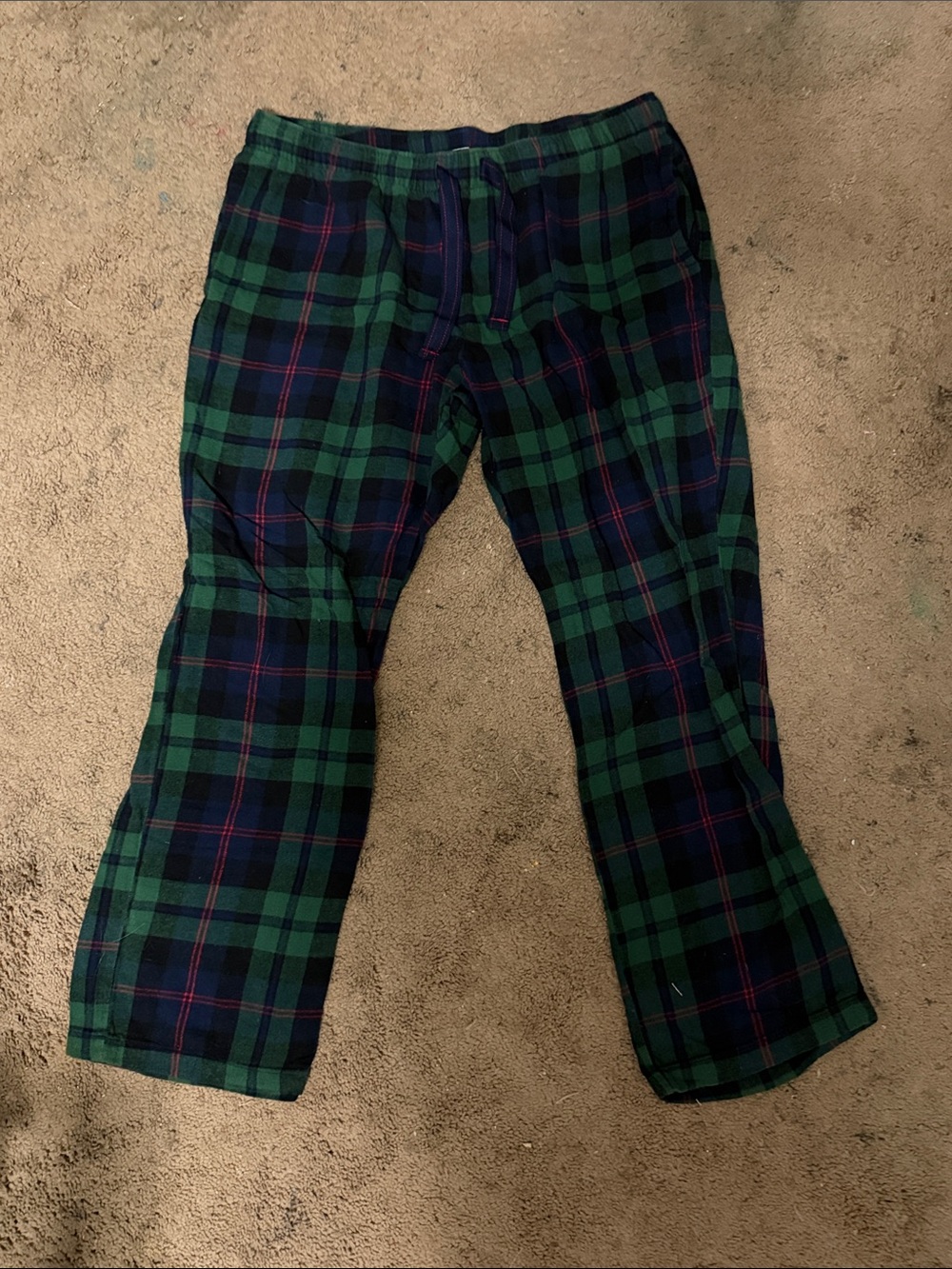 Old Navy Green & Navy Plaid Lounge Pants